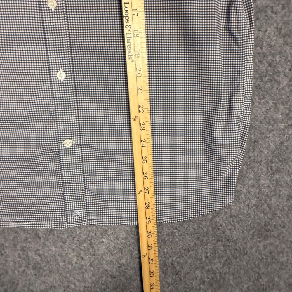 Vineyard Vines OTG Performance Shirt Men's Medium Blue Gingham Cotton Blend - Picture 6 of 8